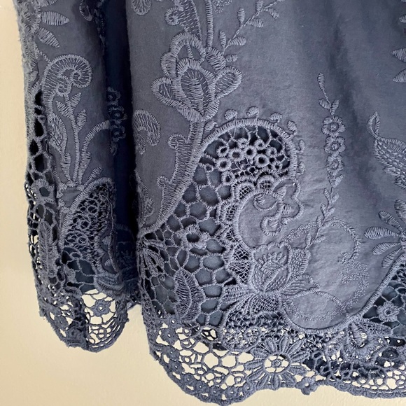 Abercrombie & Fitch Periwinkle Floral And Lace Dress Size Small - Picture 3 of 7